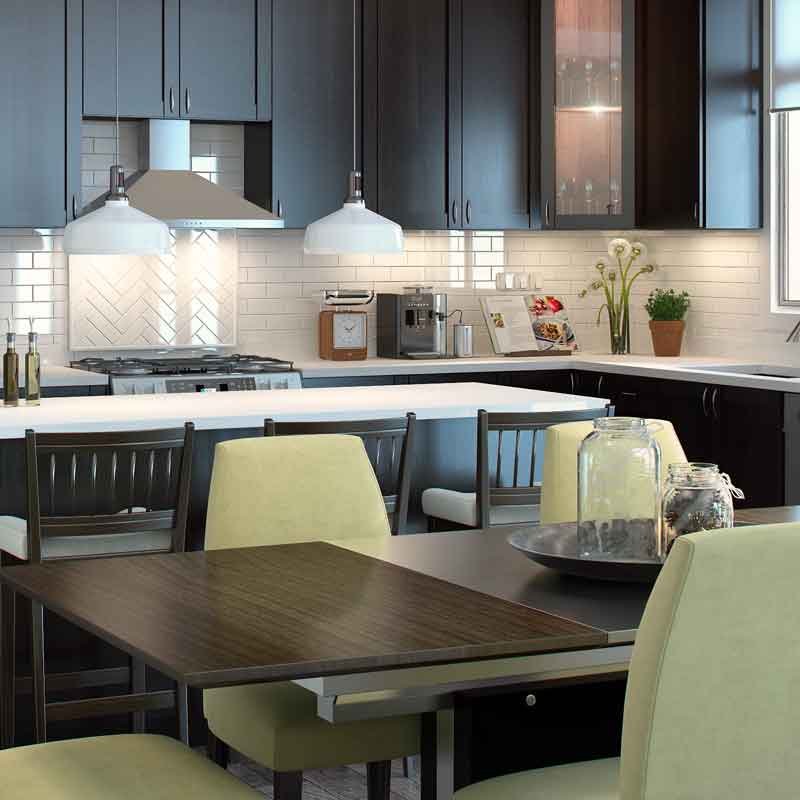 3D kitchen interior rendering for a villa in Abbotsford, Canada 