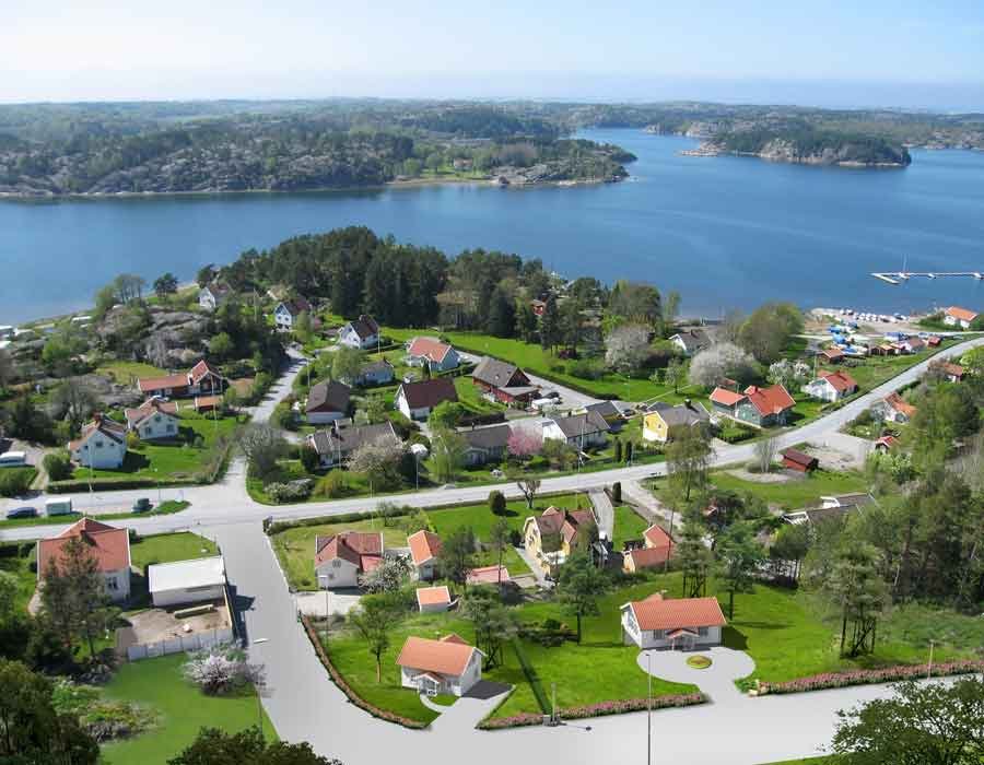 3d photomontage rendering for a villa in Sannäs, Sweden 