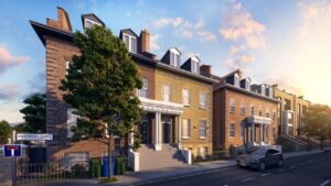 exterior 3d rendering for apartment london, UK