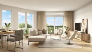 living room 3d rendering