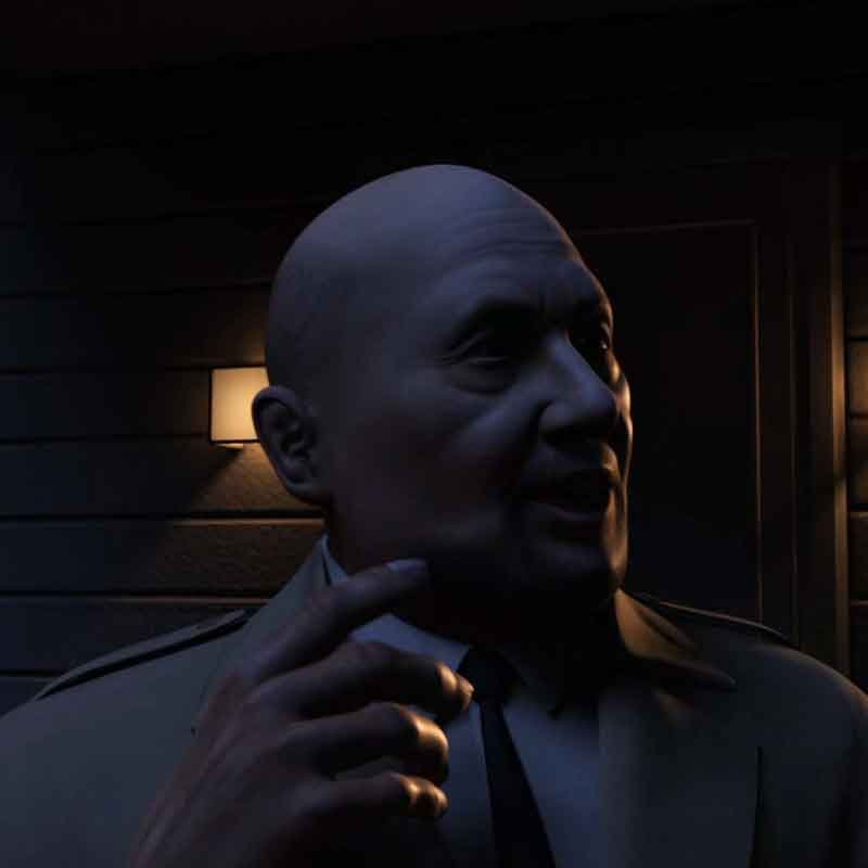 A 3d rendered scene from Halloween game trailer animation
