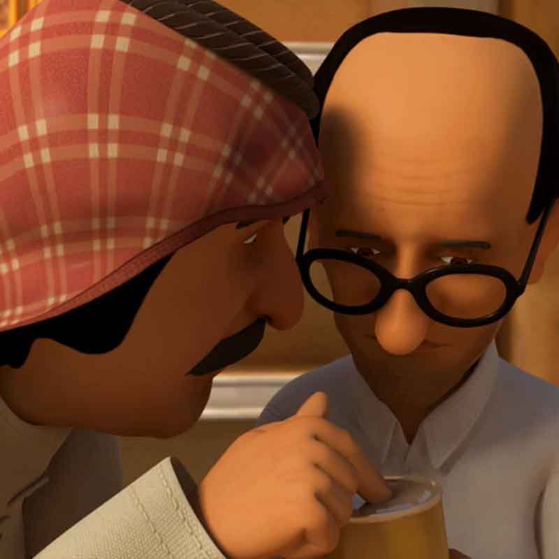 A still render from arbic comedy 3d animation