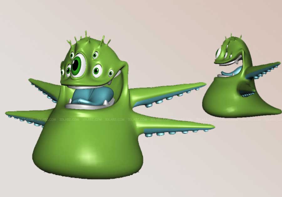 Monster 3D Modeling and Rigging