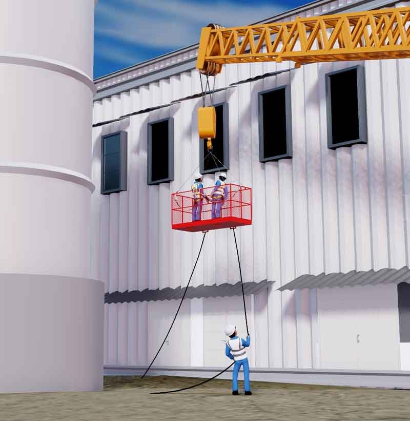 A still render from industrial safety induction animation