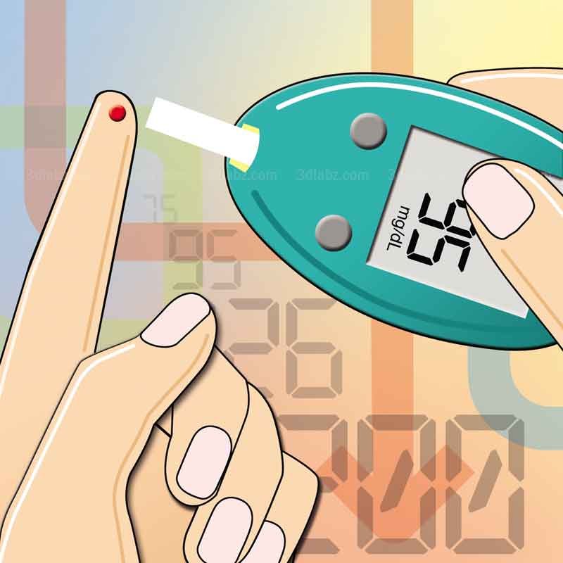 Glucometer 2D Illustration