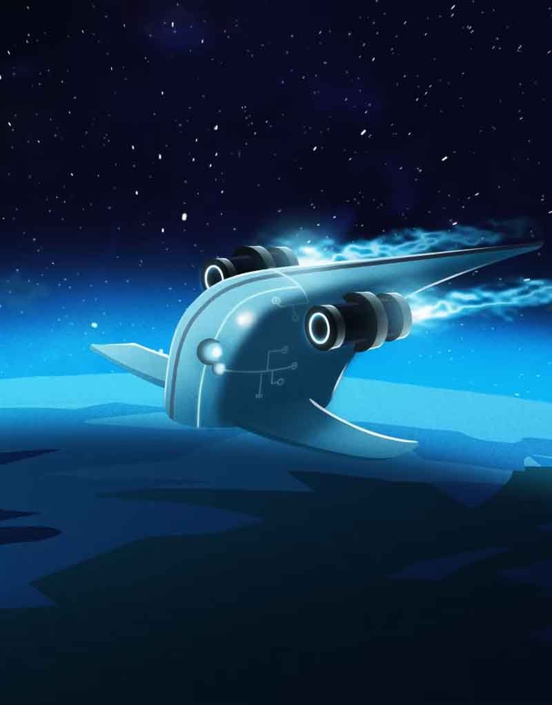 Graphics from animated space video