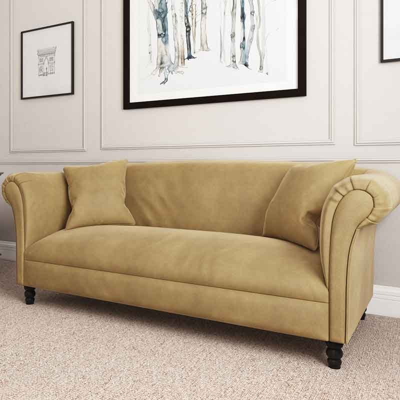 3d rendered view of a fabric sofa