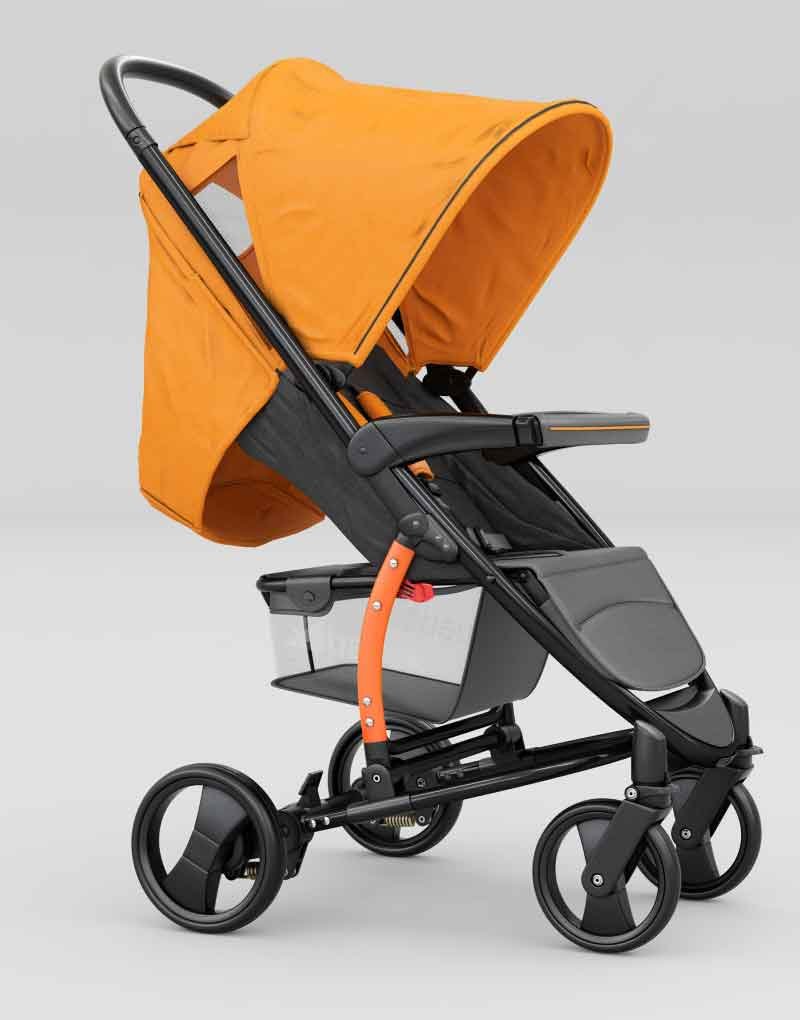 A 3D render from Hauck Stroller product 3D animation