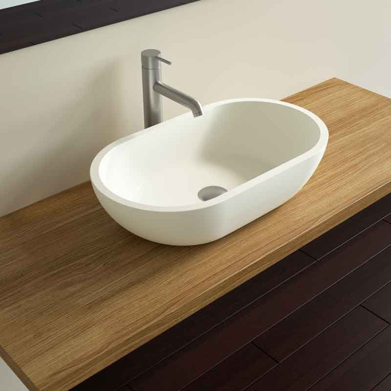 3D rendered view of a Badeloft wash basin