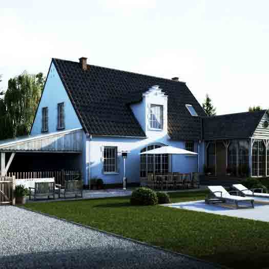 Home exterior 3D rendering