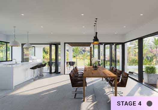 Final high quality rendered interior 3D view