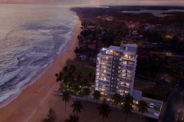 3D aerial photomontage rendering for an apartment in sri lanka