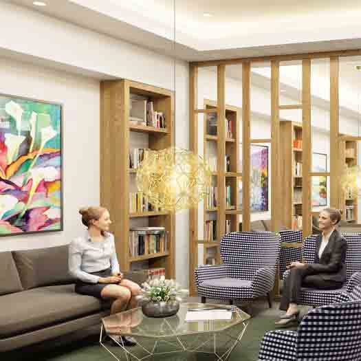 3D rendered images of a retirement home in Canada
