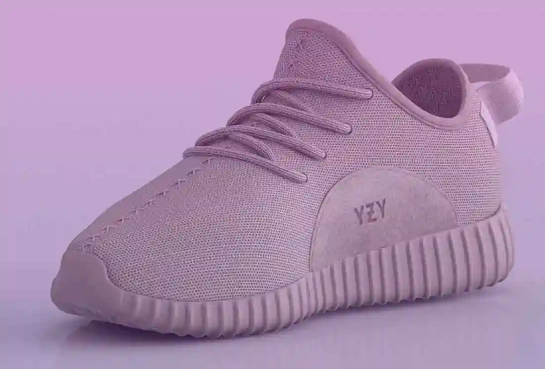 Photorealistic 3D render of an Adidas sneaker