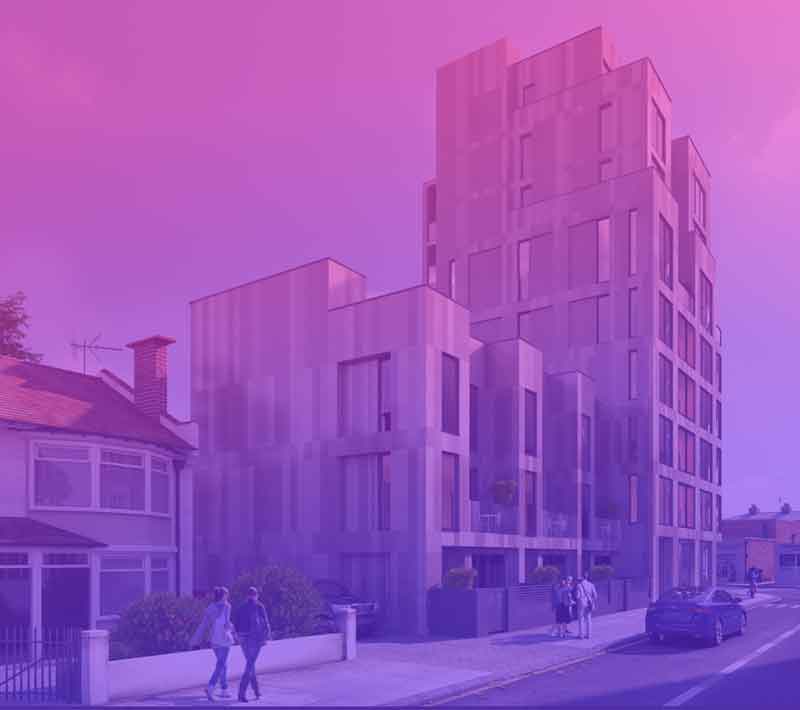 Apartment exterior 3D still render from a 3D walkthrough project