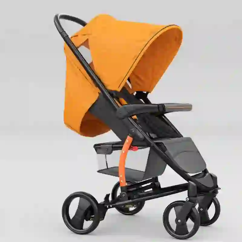 Render frame from a product animation featuring a Hauck baby stroller.
