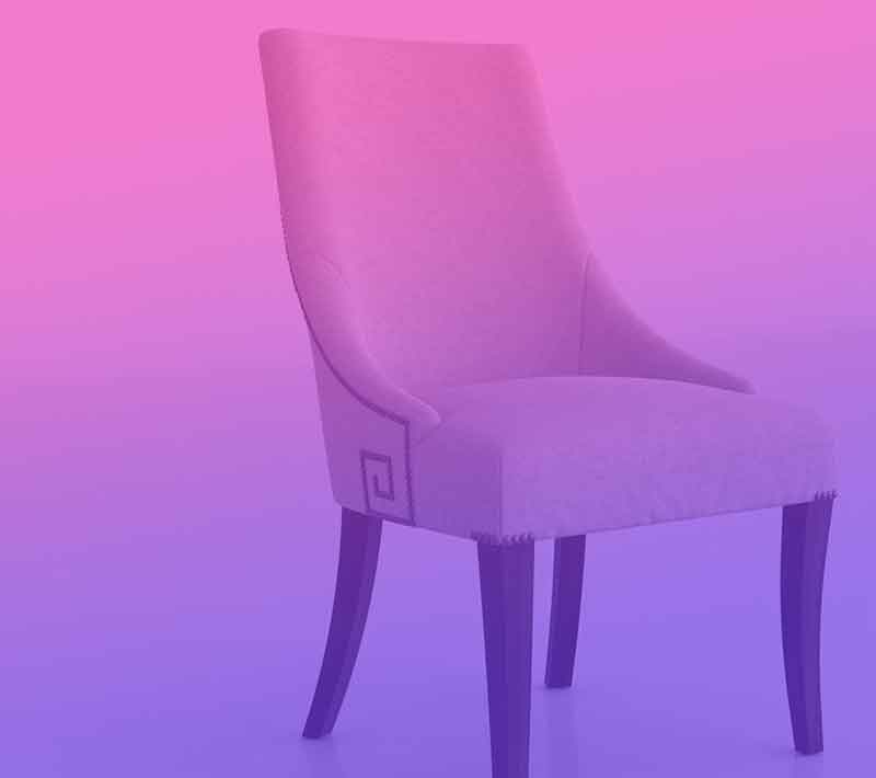Photorealistic 3D render of a chair for product visualization.
